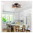 20'' Low Profile Farmhouse Ceiling Fan with Lights and Remote Control, Flush Mount Caged Ceiling Fan with 6 Speeds Reversible Motor for Bedroom, Kitchen, Living Room - Blush Gold/Bronze