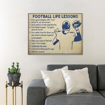 Williston Forge 'Football Helmet Blueprint Chalkboard Patent' Graphic Art Print on Canvas, Size: 18 H x 26 W x 1.25 D, Green