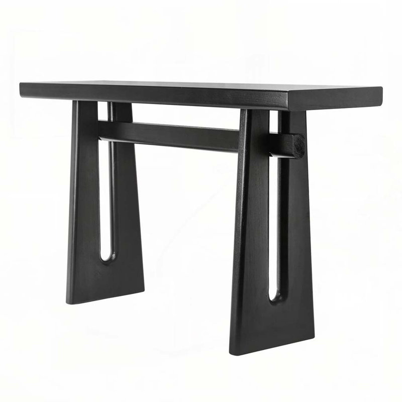 59.2"Long Console Table Sofa Table, Black