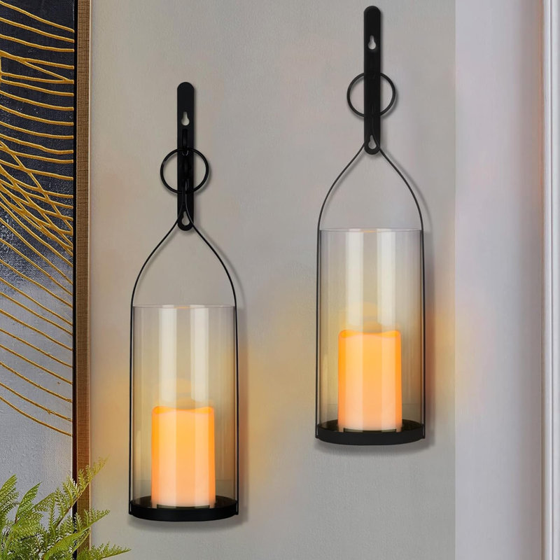 Metal Wall Lamp, Candle Lantern