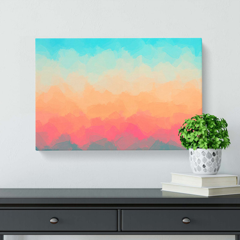 Colourful Sky In Abstract - Wrapped Canvas Print, 60cm H x 91cm W x 3cm D