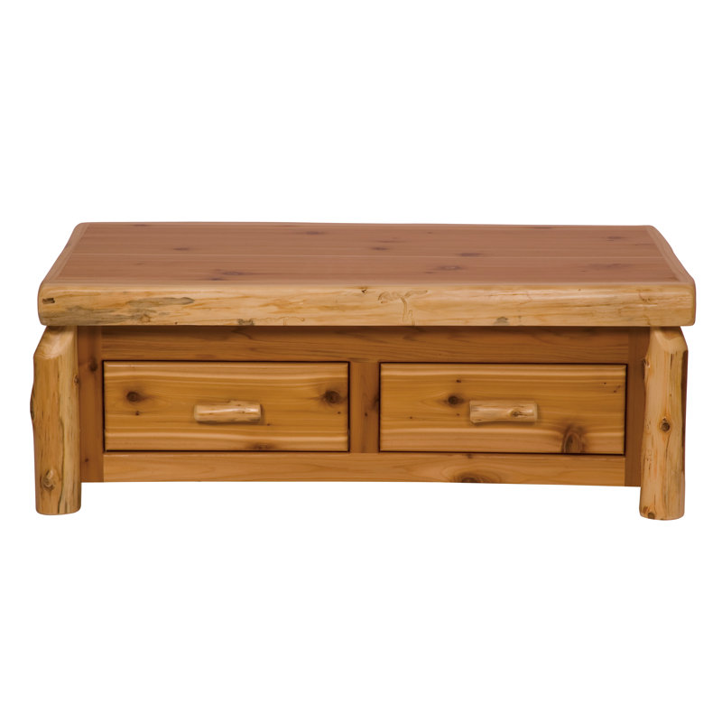 Table basse avec plateau en cèdre Fireside Lodge, Finition armurée