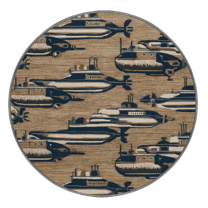  Tapis nautique sous-marin lavable, Rond 4 pi