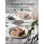 Ensemble de 6 assiettes à dessert en céramique albâtre 8,5 po DOWAN