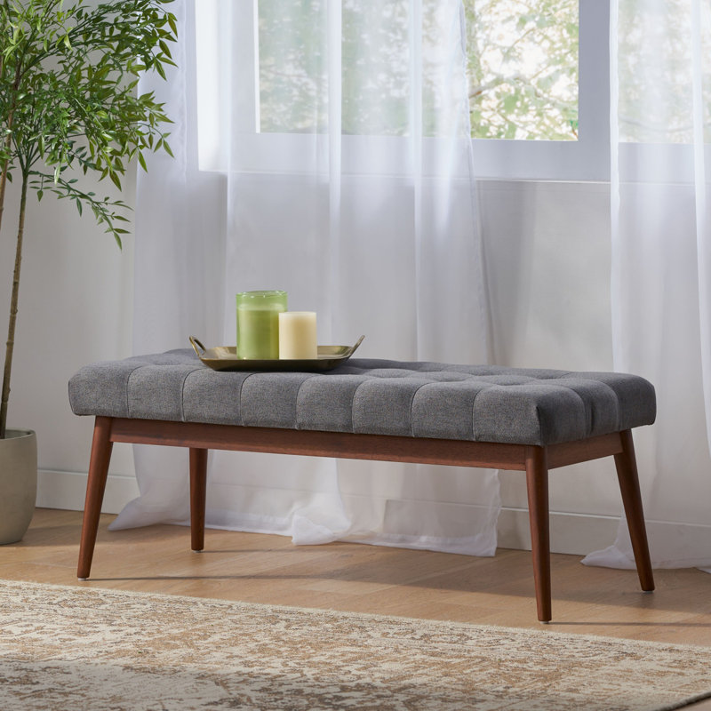 Banc rembourré Cerine, Gris