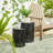 Set of 2 Garden Side Tables - Heavy Duty Metal Frame Stools-1465316123