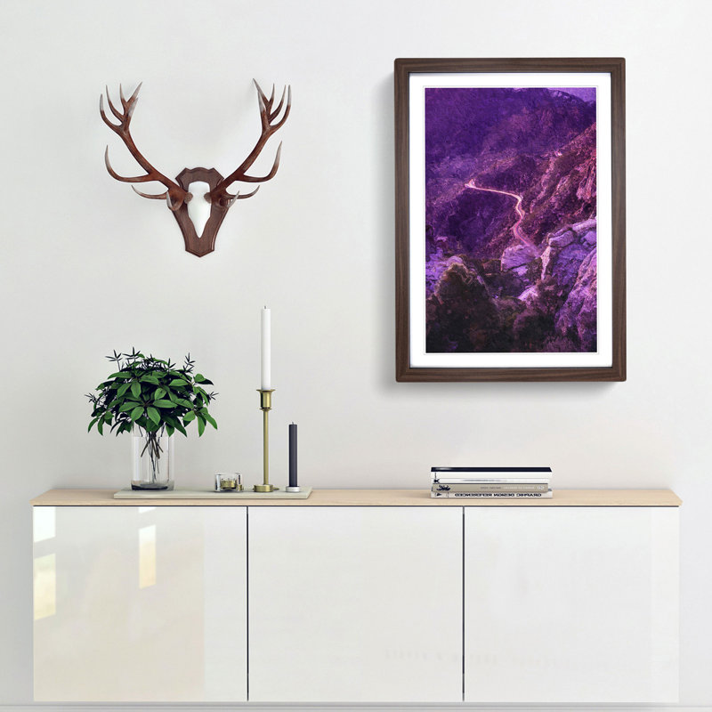 Road to Mount Lemmon in Arizona - Picture Frame Painting Print, Walnut Framed, 48cm H x 36cm W x 2cm D