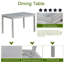 Ensemble 5 pièces de table de salle à manger en bois, table rectangulaire avec décoration en cristal et 4 chaises rembourrées-564150606-564150604