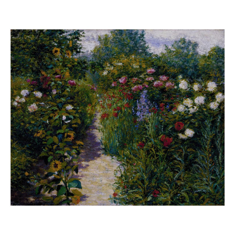 Jardin à Giverny (dans le jardin de Monet) par Claude Monet - Estampe numérique, H 32 po x l 40 po