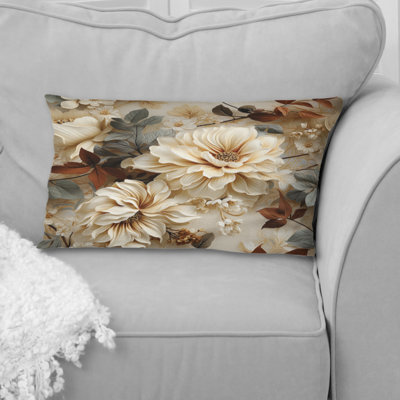 Motif rustique victorien rustique Brocade - coussin imprimé floral