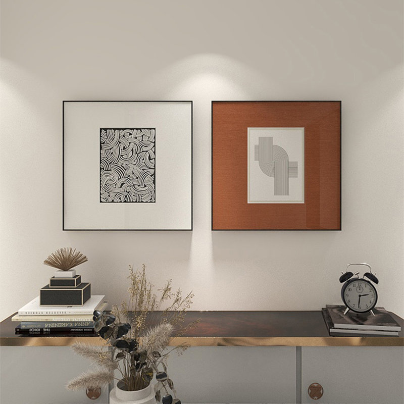 Tableaux décoratifs noirs et blancs pour salon, H 27,56 po x l 27,56 po