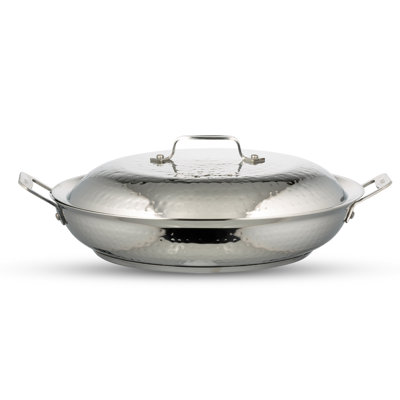 Bon Chef Cucina Non-Stick Stainless Steel Round Braiser with Lid