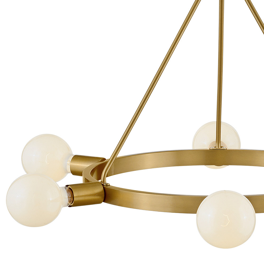 Chianti 6 - Light Chandelier, Lacquered Brass