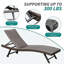 Chaise longue d'extérieur en osier 2 pièces