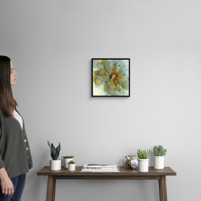 «Amber and Leaf I» par Chris Paschke, reproduction d'art graphique sur toile, H 14 po x l 14 po x P 1,75 po