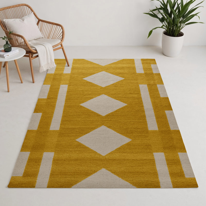 Tapis d'intérieur et d'extérieur à carreaux brun, Rectangulaire 3 pi x 5 pi