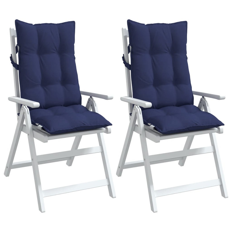 Coussins de chaise à dossier haut Red Barrel Studio®, Marine, 2