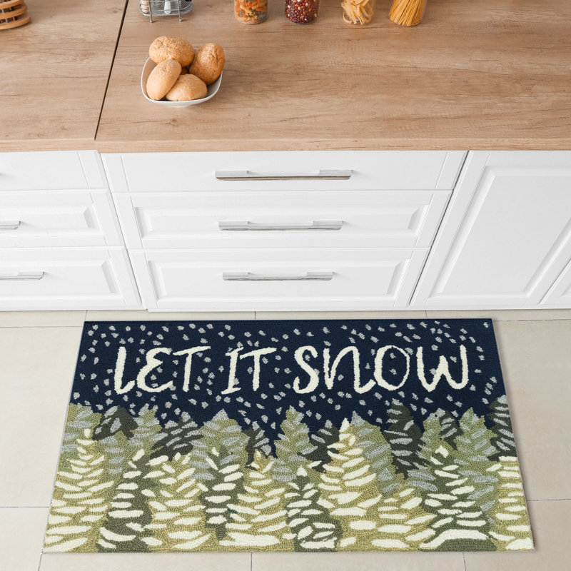 Firkins No Pattern And Not Solid Color Polyester Kitchen Mat, 24" x 36"