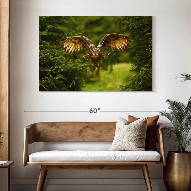 Crowle Flying Eurasian Owl