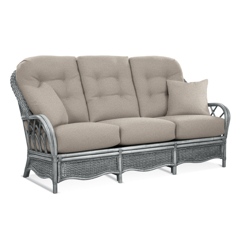 Everglade Upholstered 76'' Sofa, Beige Performance Fabric; 0851-73, Pumice
