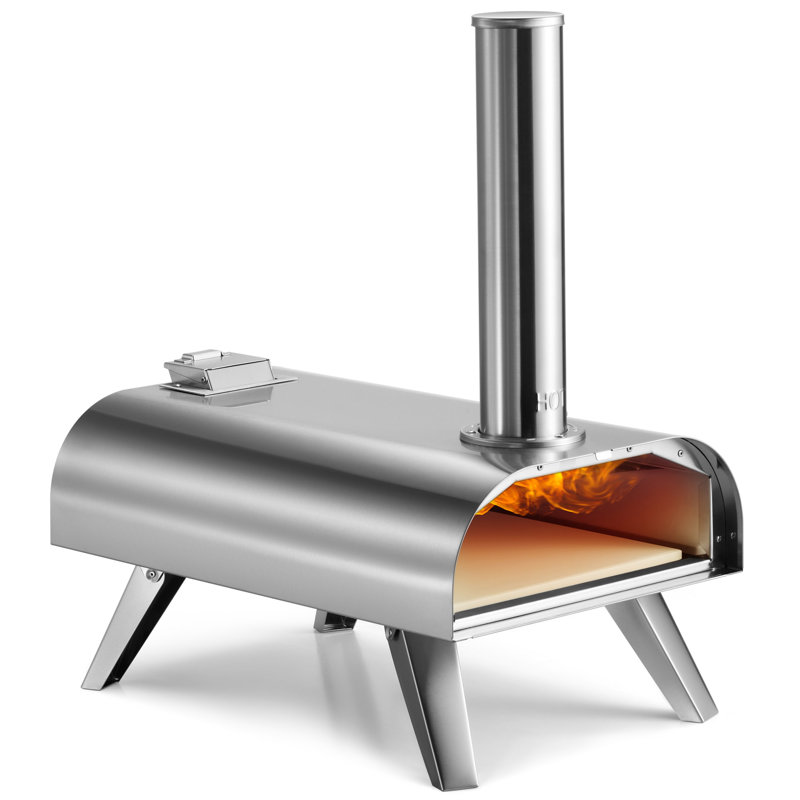 VonHaus Stainless Steel Countertop Wood Burning Pizza Oven