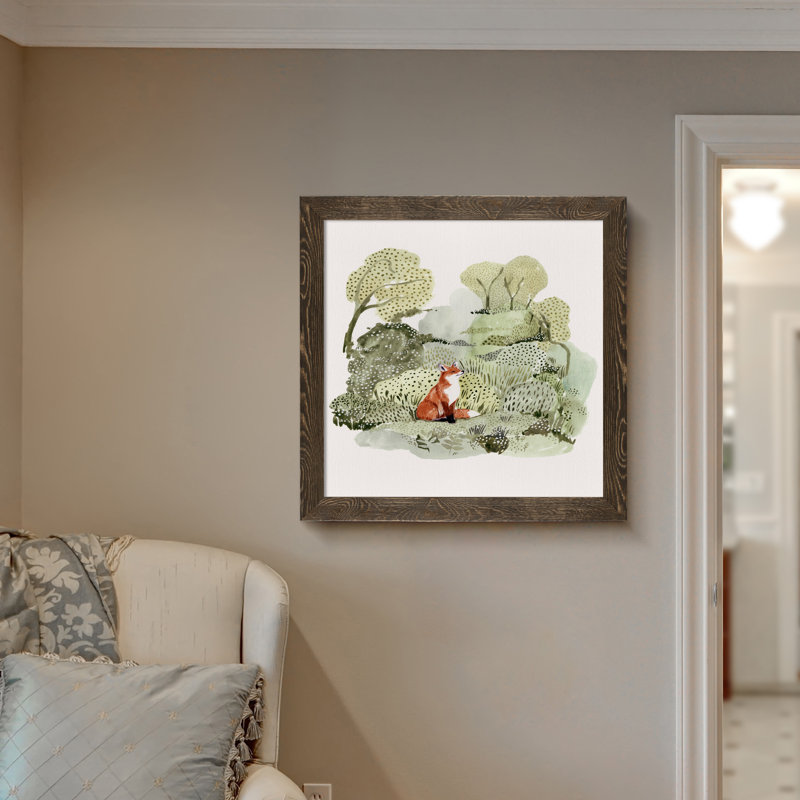 Reproduction d’art sur toile, "fox glen i" par paul cezanne, Espresso Framed Canvas, H 28 po x l 38 po x P 1,25 po