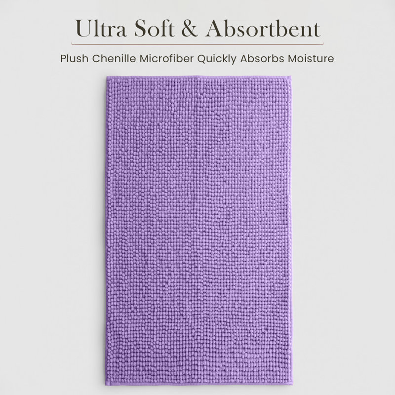 Taigen Non-Slip Indoor Door Mat, Lilac, 40x60cm