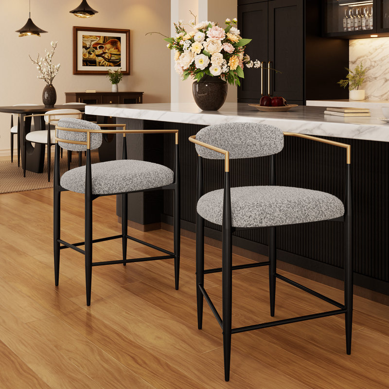 Tabouret de bar 25,8 po Velora, Gris