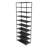 30 Pair Black Metal/Fabric Shoe Rack