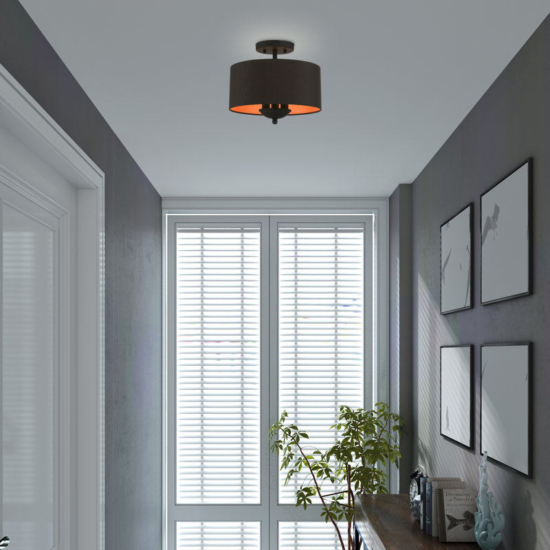 Plafonnier semi-encastré 3 lumières 12 po