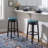 Baylis Swivel Upholstered Stool with Solid Wood Frame-827600398-853509552
