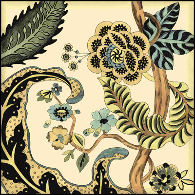 " Small Jacobean Tile I (P) " by Chariklia Zarris Painting Print