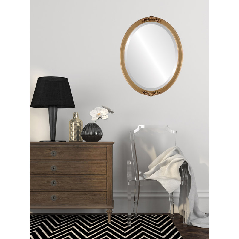 Wingate Oval Mirror, 21" x 17", Matte Black