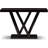 Modern Sofa Table With Pedestal Base, Engineered Wood Construction, Easy Assembly
