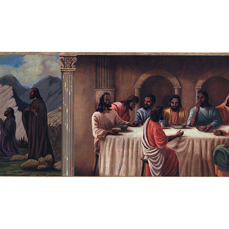 Bordure de papier peint L 15 pi x l 12 po Life of Jesus
