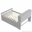 Structure de lit plateforme capitaine avec bibliothèques de rangement et tablettes, tiroirs-116331737