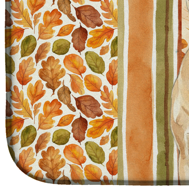 Bullmastiff Heirloom Fall Dish Drying Mat, Yellow