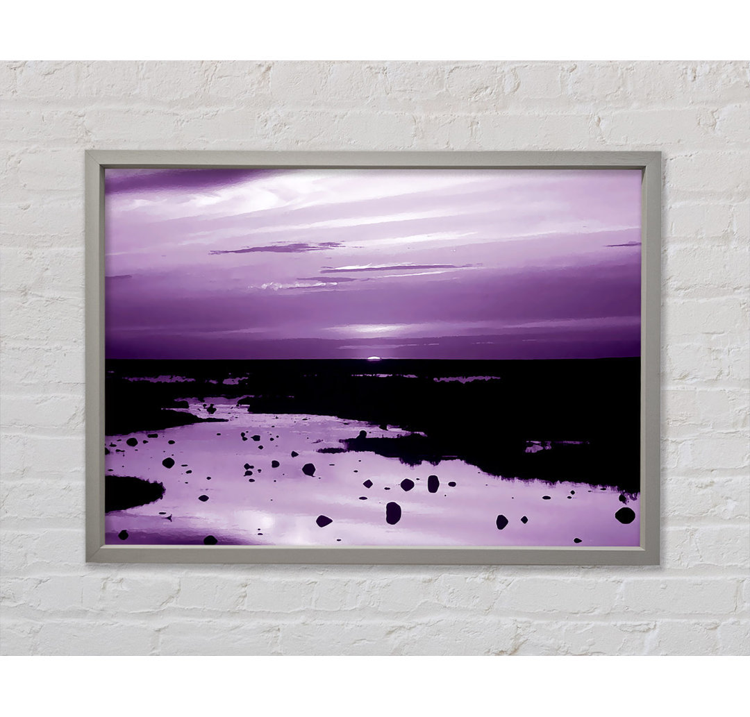 Purple Ocean Surprise - Einzelner Bilderrahmen Kunstdrucke auf Leinwand