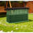 Wooden Planter,Raised Garden Bed,With Trellis, Hanging Roof, Plant Shelf, Drainage Holes And Bed Liner