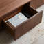 Table basse moderne simple en noyer noir