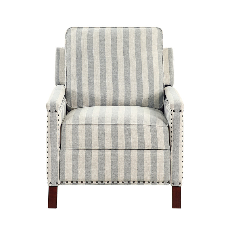 Fauteuil inclinable classique en tissu massif avec garniture cloutée Classic
