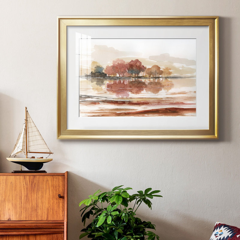 Earthy Dreams - Peinture encadrée, H 30,5 po x l 42,5 po x P 1,5 po, Or