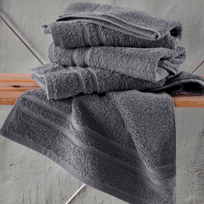 Varley - Hand Towels 100% Turkish Cotton Premium Quality Soft and Absorbent Small Towels for Bathroom, Gray