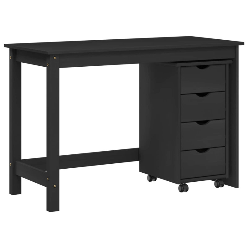 Solid Wood Writing Desk, Grey