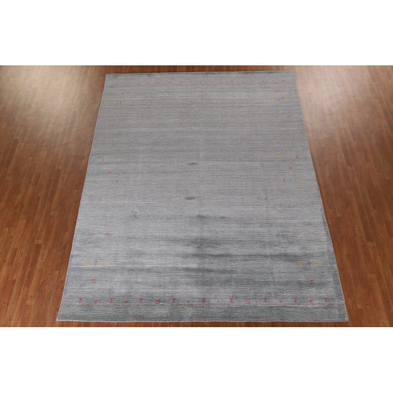 Tapis indien rayé Gabbeh 9 x 12