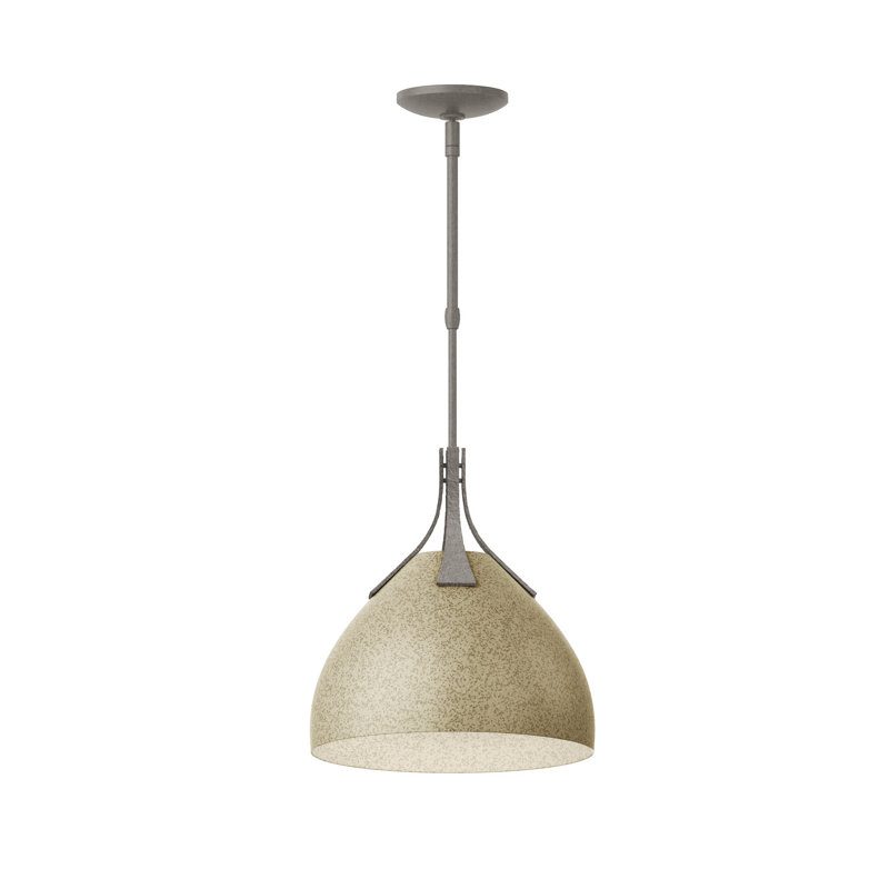 Summit 1 - Light Single Dome Pendant, Soft Gold, Natural Iron