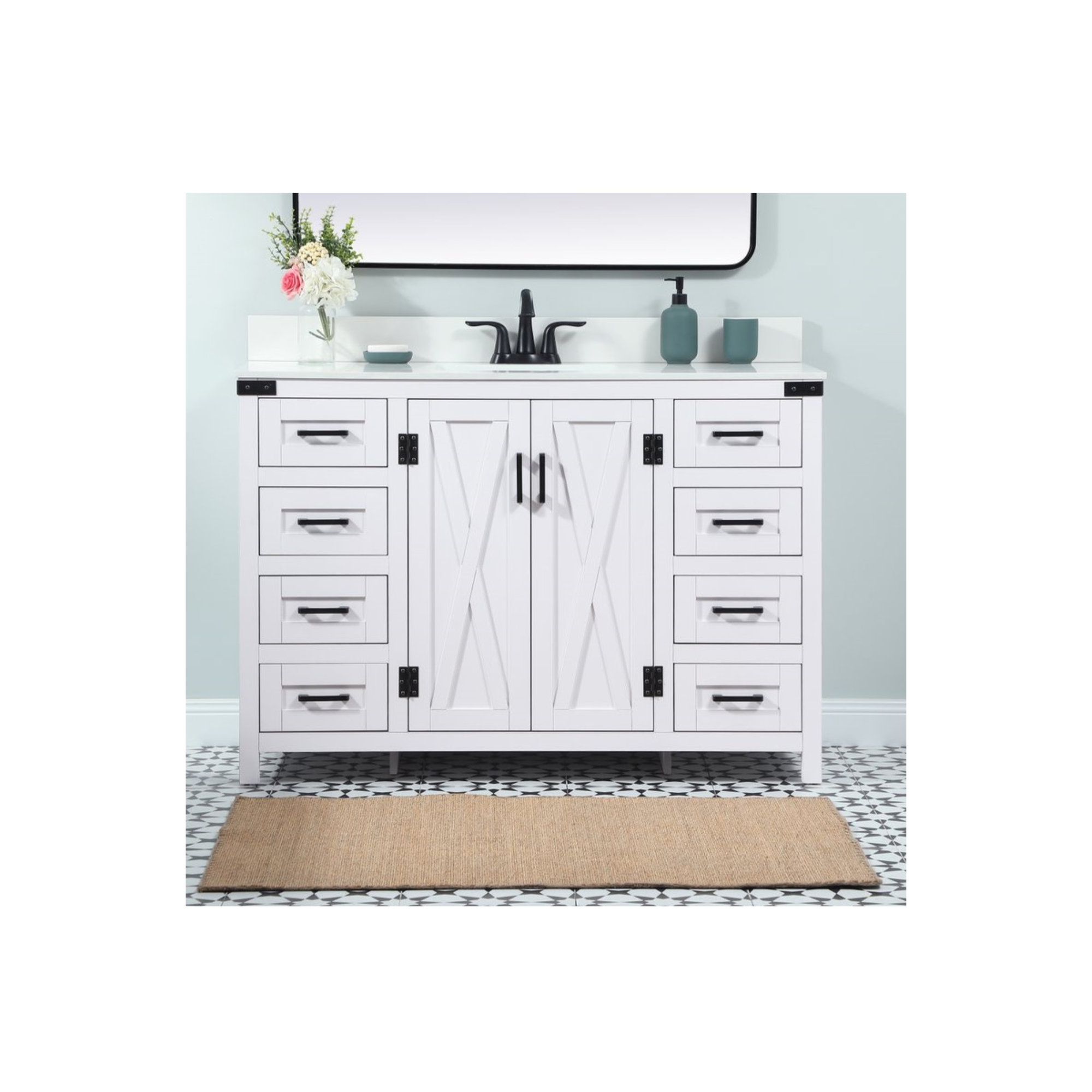 Slayton 48'' Single Bathroom Vanity, White