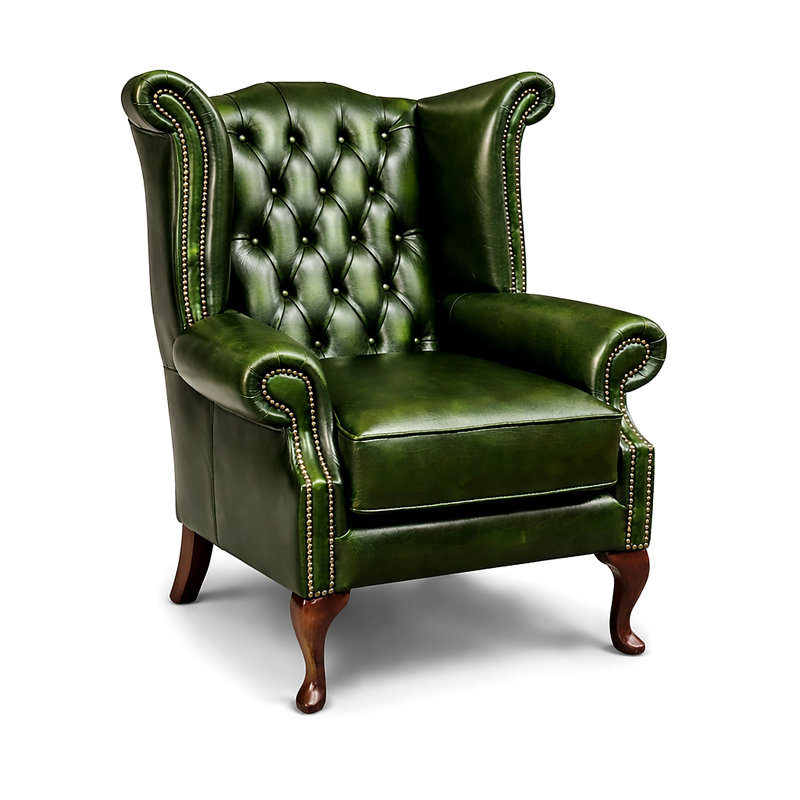 1 Seater Leather Sofa, Green