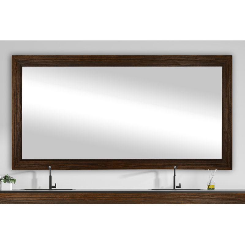 Miroir de salle de bain Dakston, 35,25 po x 59,75 po, Moka