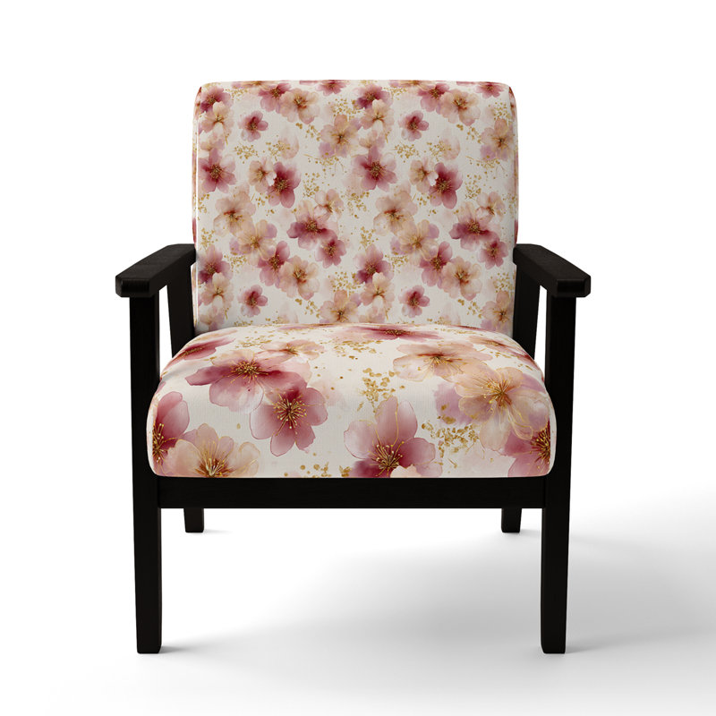 Chaise rembourrée Country Farmhouse, Accoudoirs carrés noirs